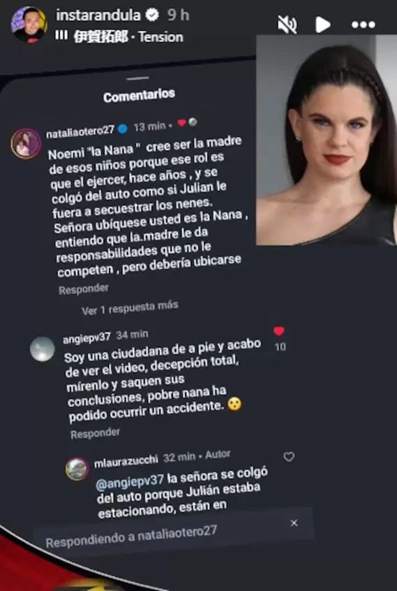 Natalia Otero dice que la nana de Yidd Eslava debera ubicarse. (Instarndula)