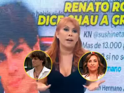 Magaly Medina destruye a Renato Rossini Jr. por su rechazo en reality y lo compara con Dina Boluarte.