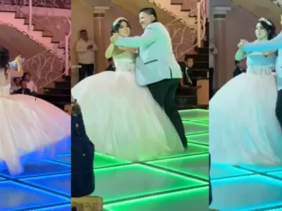 Quinceaera baila con su novia de su mam y no con su padre biolgico