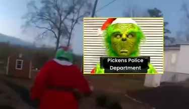 Hombre disfrazado de 'El Grinch' causa alarma al ser arrestado por "robo de regalos".