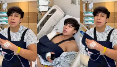 Influencer se rompe en brazo jugando 'vencidas'