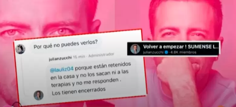 Julin Zucchi dice que tienen "encerrados" a sus hijos