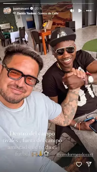 'Loco' Vargas y 'Cndor' Mendoza reencuentro. (Instagram)