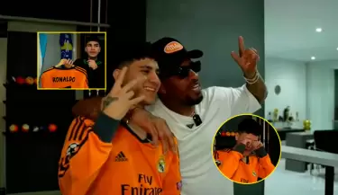 Jefferson Farfn hace realidad el sueo de Cristorata con camiseta de Cristiano Ronaldo.