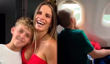 Alejandra Baigorria celebra el primer viaje de su hermano fuera del pas.