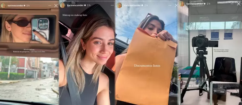 Karime Scander fue a renovar su pasaporte. (Instagram)