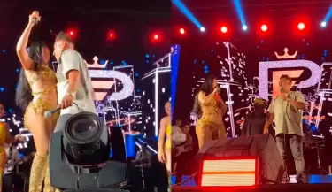 Pamela Franco y Christian Cueva demostraron su qumica en concierto de Ao Nuevo.