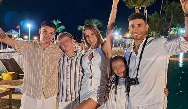 Alejandra Baigorria pas el ao nuevo con Said Palao y su familia en Punta Cana