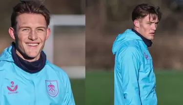 Primer entrenamiento de Oliver Sonne en el Burnley