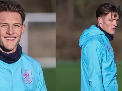 Primer entrenamiento de Oliver Sonne en el Burnley