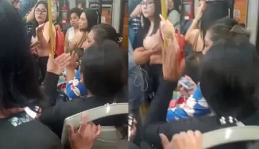 Mujeres se vuelven viral por pelea en el Metropolitano por un asiento