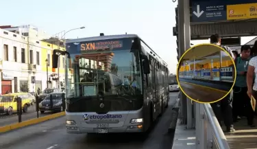 Usuario graba extraa situacin en estacin del Metropolitano.