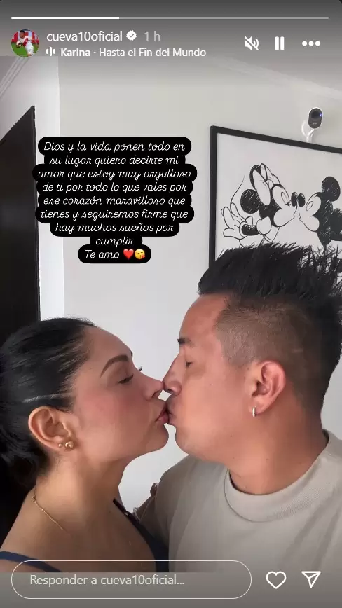 Christian Cueva dedica emotivo mensaje a Pamela Franco.