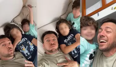 Julin Zucchi se reencuentra con sus hijos