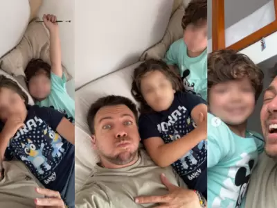 Julin Zucchi se reencuentra con sus hijos