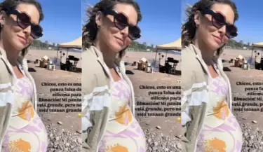 Anah de Crdenas luce panza de embarazada falsa