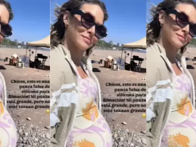 Anah de Crdenas luce panza de embarazada falsa