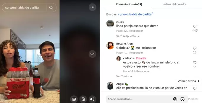 novia Novia de Curwen explota por comentarios sobre Gabriela Serpa.