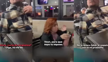 Mujer encuentra a su esposo con la amante.