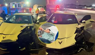 Expareja de Mayra Goi sobrevive grave accidente automovilstico en Miami.