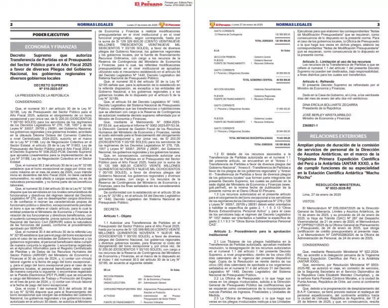 Decreto Supremo N. 010-2025-EF