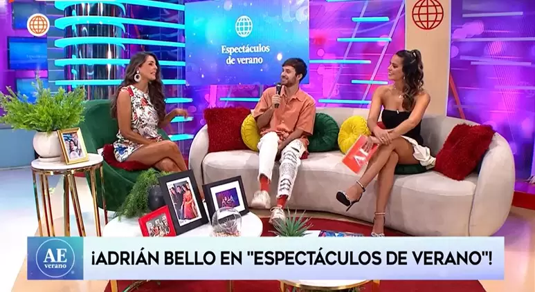 Adrin Bello fue entrevistado por Rebeca Escribens y Valeria Piazza. (Amrica Espectculos de Verano)