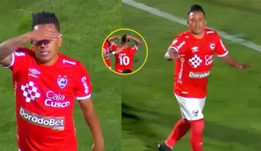 Christian Cueva vuelve al gol y su celebracin desata especulaciones.