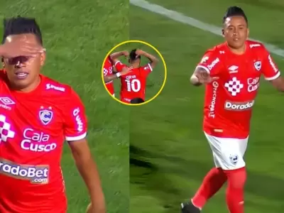 Christian Cueva vuelve al gol y su celebracin desata especulaciones.