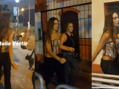 Natalie Vrtiz sale corriendo del concierto de Shakira