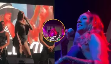 Tilsa Lozano deja indirectas durante show en Mollendo.