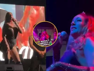 Tilsa Lozano deja indirectas durante show en Mollendo.