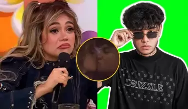 Mayra Goi aprovech un desvo de la cmara para robarle un beso al streamer Neutro