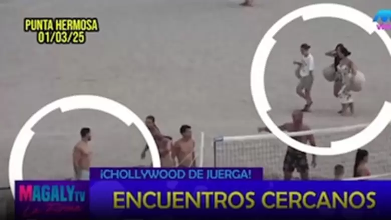 Mario Irivarren y Vania Bludau coinciden en la misma playa y solo se miraron de lejos. (Magaly TV La Firme)