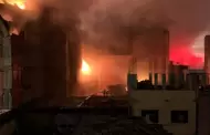 Un cuarto edicin se desploma a causa del voraz incendio en el Cercado de Lima: Imgenes impactantes