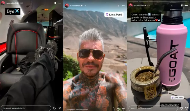 Marcelo Tinelli viaj a Lima. (Instagram)