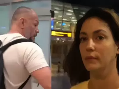 Tilsa Lozano y Jackson Mora fueron captados llegando juntos al Aeropuerto Jorge Chvez.