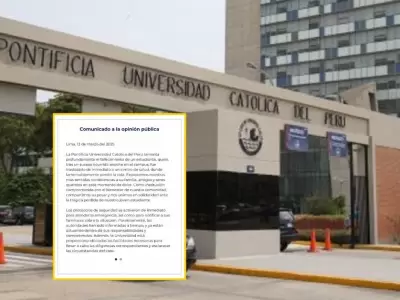 PUCP anuncia cierre de campus tras fallecimiento de estudiante.