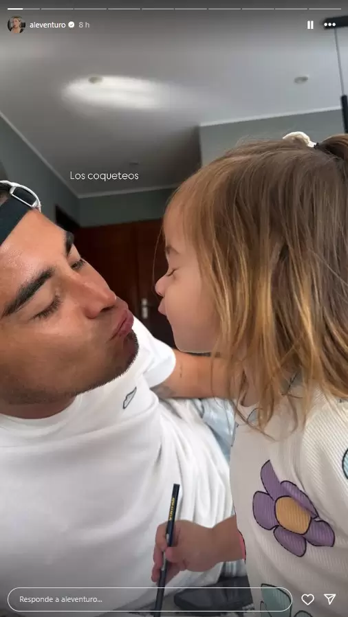 Ale Venturo comparte foto de Rodrigo Cuba con su hija. (Instagram)