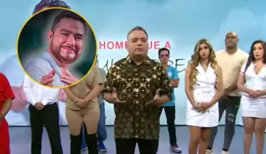 Jorge Benavides se emociona al rendirle homenajea a Paul Flores en su programa tras su trgica muerte.