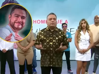 Jorge Benavides se emociona al rendirle homenajea a Paul Flores en su programa tras su trgica muerte.