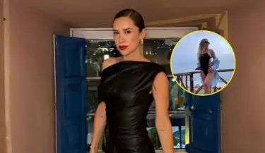 La empresaria se mostr bastante incmoda debido a que muchos le dicen que tiene las piernas muy delgadas.
