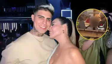 La ex de Cueva disfrut un da familiar junto a su saliente y sus pequeos en un parque de diversiones.