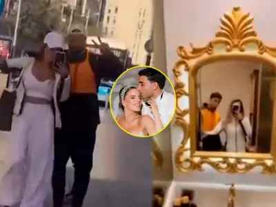 Alejandra Baigorria y Said Palao inician su luna de miel en Europa.