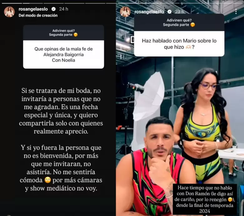 Mensaje de Rosngela Espinoza en sus redes