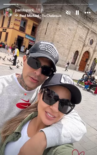 Pamela Lpez y Paul Michael de viaje