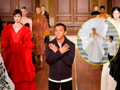 Jorge Luis Salinas comenta sobre vestido de novia de Alejandra Baigorria.