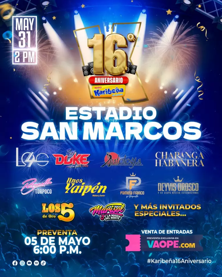 16 aniversario de radio Karibea