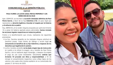 Viuda de Paul Flores toma acciones legales contra Armona 10.
