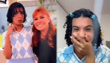 Valentino Palacios emocionado tras encuentro con Magaly Medina.