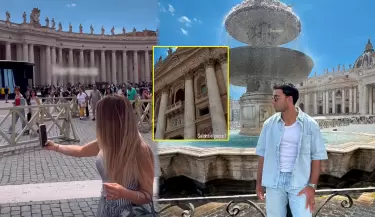 Ale Baigorria y Said Palao visitan el Vaticano con la esperanza de ver al papa Len XIV.